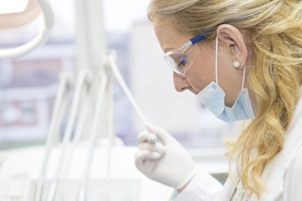 dentist in a dental office