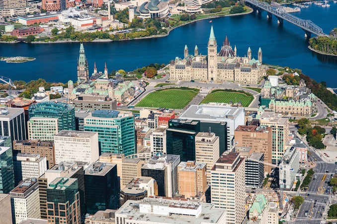 Ottawa Buildings Downtown – City that has a lot of demande for the best voip services Ottawa suppliers Aerial view of Ottawa Buildings Downtown tha has a lot of demand for the best voip services Ottawa suppliers