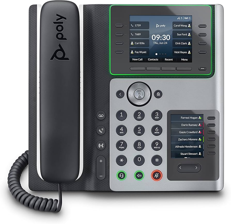 SE Telecom phones with VoIP Poly Edge E400 IP desk phone for professional services and healthcare organizations across Canada