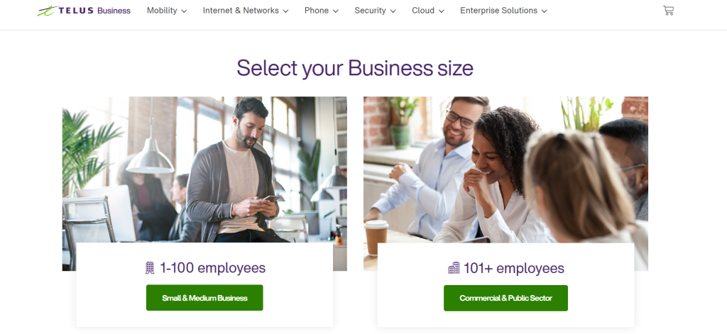 TELUS Business website