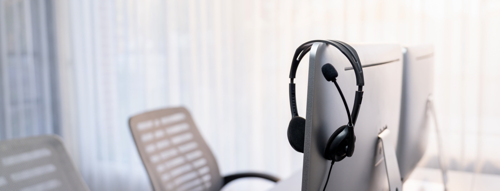 A headset using VoIP Surrey for seamless office communications.