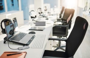 A wireless headset phone system supported by Vancouver VoIP Providers for seamless business phone services.